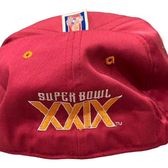 New Era Super Bowl XXIX Magenta Hat 1995 Chargers 49ers RARE MISPRINT - Picture 6 of 8